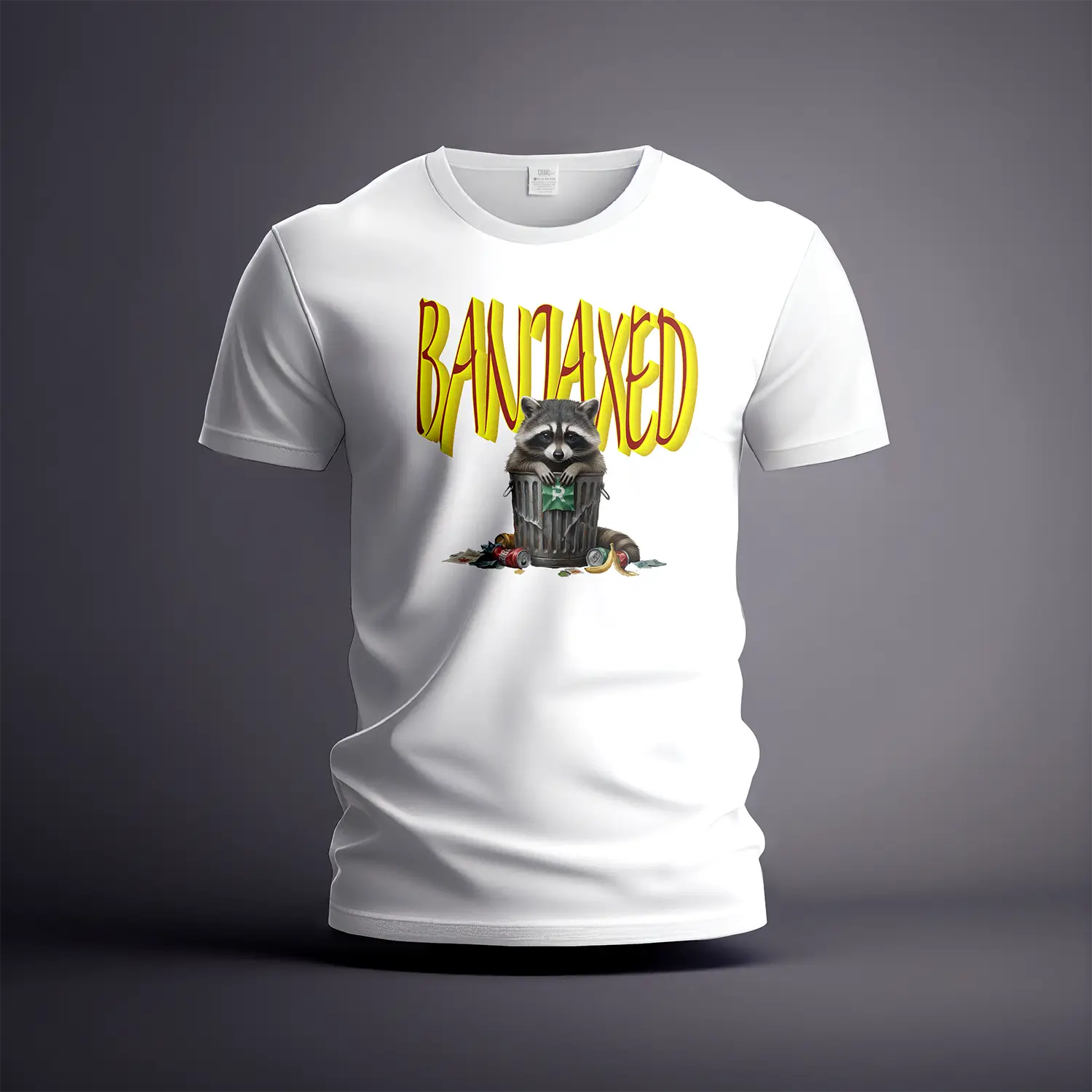 CraicTee-BANJAXED Raccoon Tee - Premium Full-Color Graphic Print (Irish Slang)