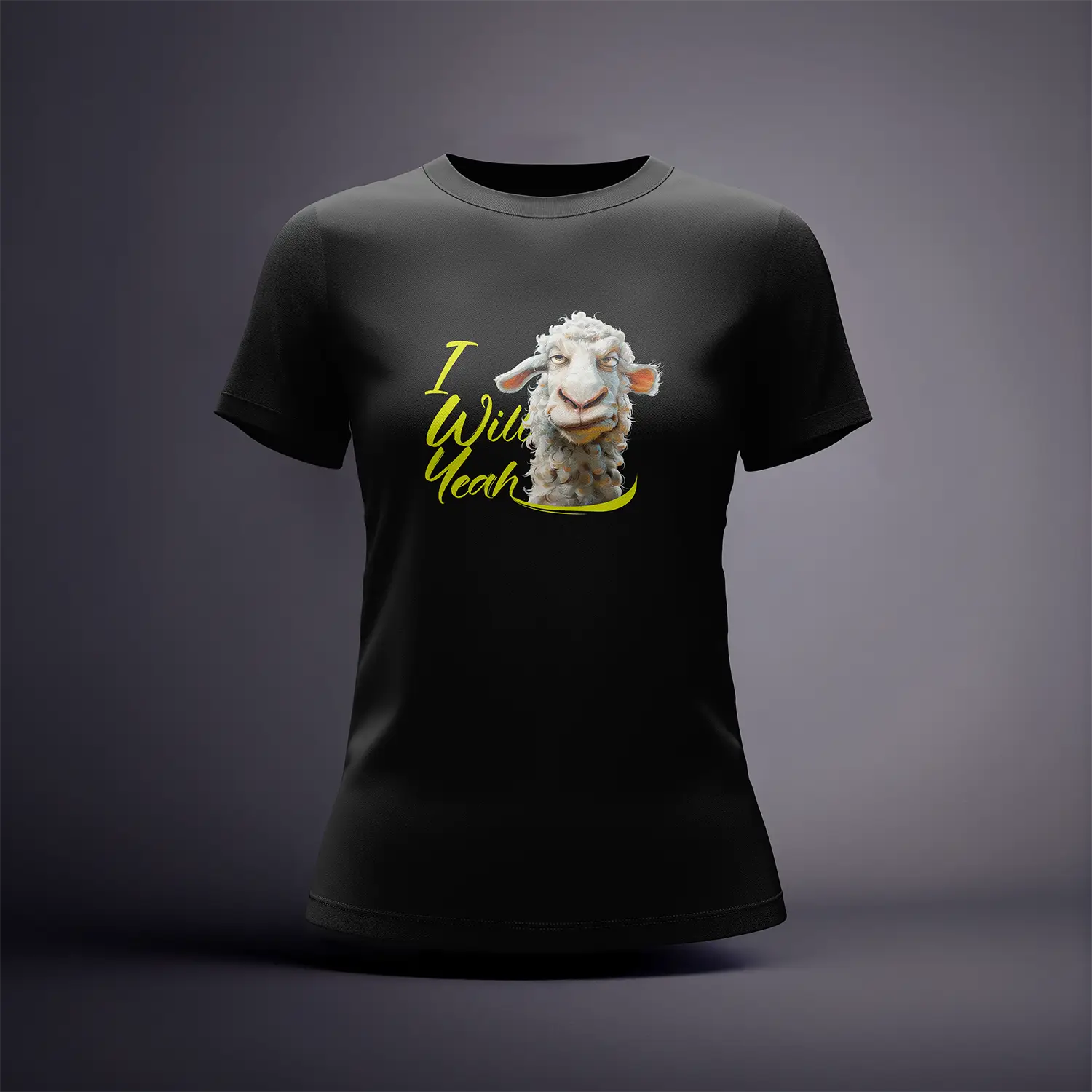 CraicTee-"I WILL YEAH" The Unimpressed Sheep T-Shirt - Funny Irish Slang Graphic - Image 2