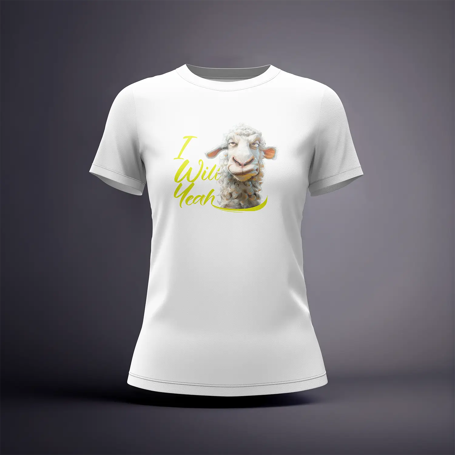 CraicTee-"I WILL YEAH" The Unimpressed Sheep T-Shirt - Funny Irish Slang Graphic