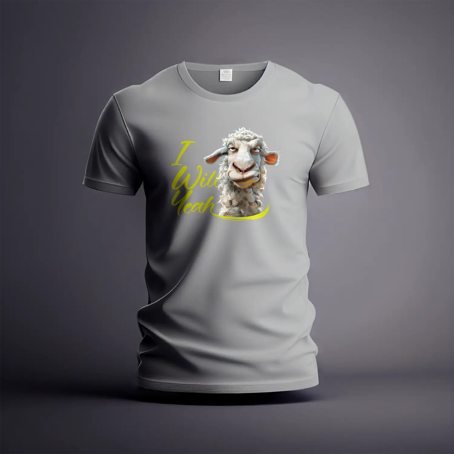 CraicTee-"I WILL YEAH" The Unimpressed Sheep T-Shirt - Funny Irish Slang Graphic - Image 6