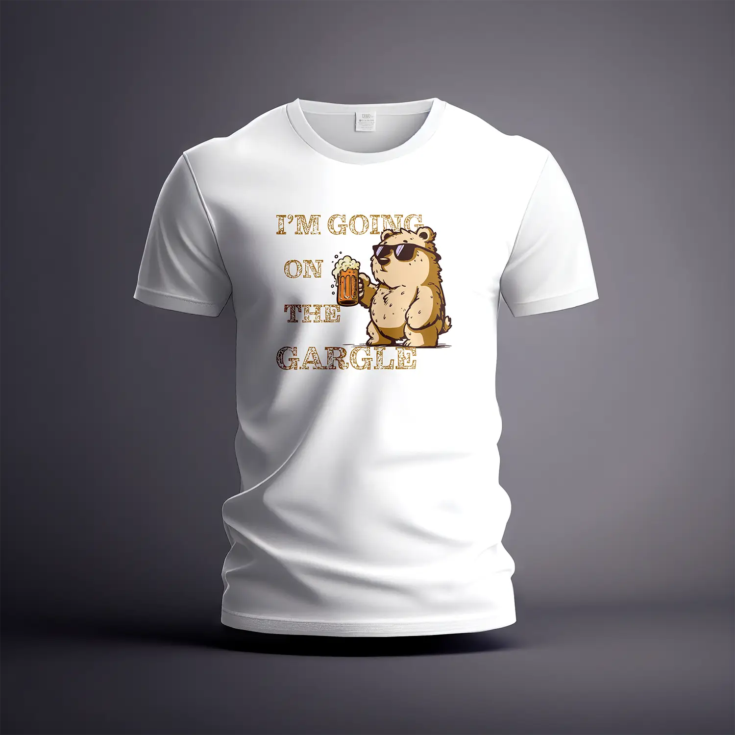 CraicTee-I'm Going On The Gargle T-Shirt | Cool Bear Drinking Tee | Funny Irish Pub Shirt