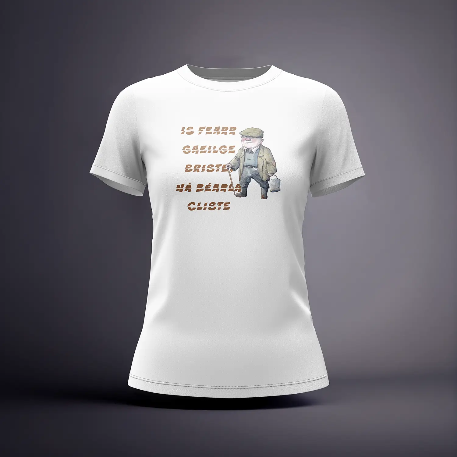 CraicTee-Is Fearr Gaeilge Bhriste T-Shirt | Broken Irish Quote Tee | Typical Irish Man Design