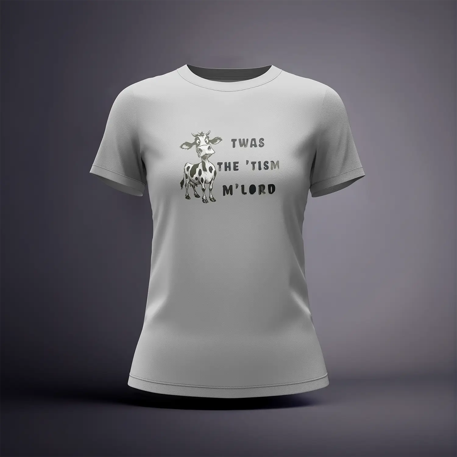 CraicTee-Twas the T'ism M'Lord Funny Cow T-Shirt | Drunk Cow Meme Tee | Irish Sarcasm Graphic