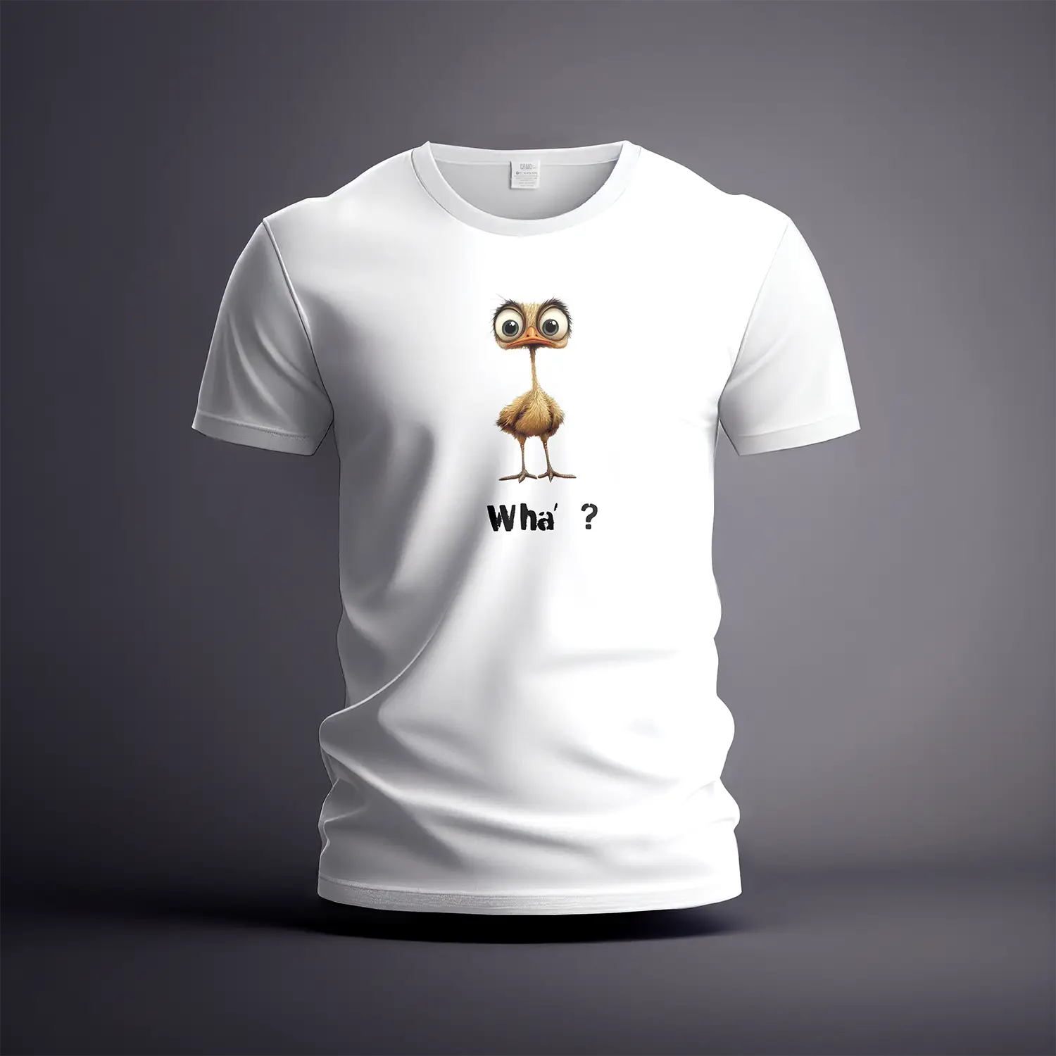 CraicTee-Wha'? Funny Duck Irish Slang T-Shirt | Silly Wondering Duck Graphic Tee | Dublin Humor DTF Print - Image 3