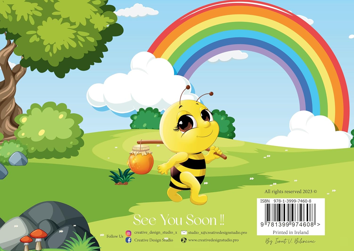 Colouring Book 3in1 for Kids A4 Thick Paper Detachable Sheets with Interactive Pages and Games Smiley Bee - Image 2